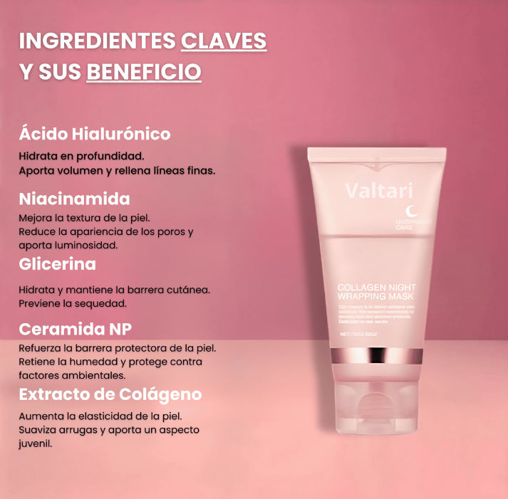 Mascarilla facial de colágeno